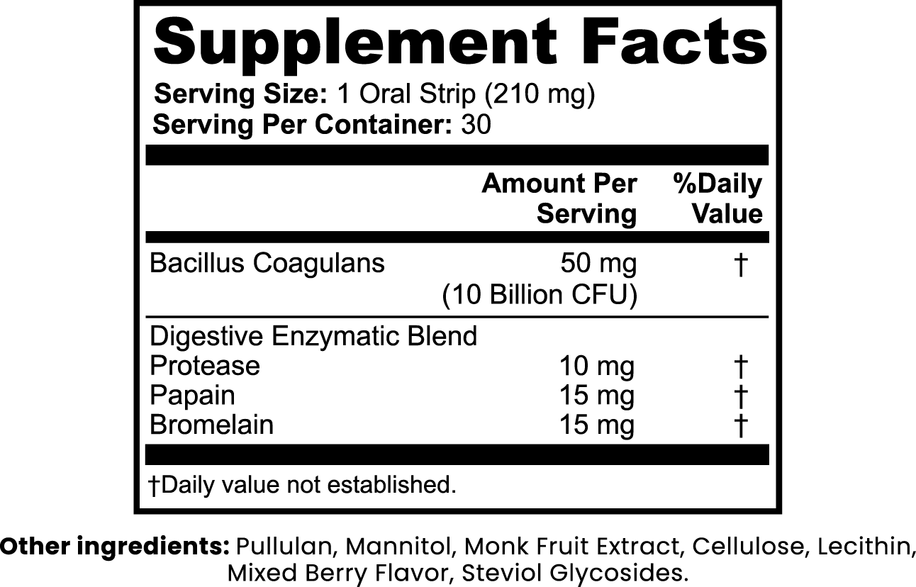 Digestive + Gut Health Strips Formulated For Women